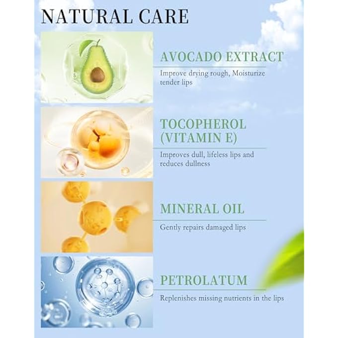 LYSdefeu LIP BALM SET-8PCS AVOCADO HYDRATING LIP BALM, MOISTURIZING SOOTHING CARE LIP MOISTURIZER, IMPROVE DRY & CHAPPED LIPS, COLORLESS NON-STICKY LIP PRIMER, THANKSGIVING LIP CARE GIFT KIT FOR WOMEN GIRL - Image 4